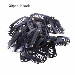 10/30/50PCS Clip In Hair Extension Wig Clips For Human Hair Bangs Snap Hair Clips For Extensions Metal Comb For Closure