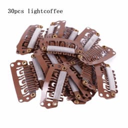10/30/50PCS Clip In Hair Extension Wig Clips For Human Hair Bangs Snap Hair Clips For Extensions Metal Comb For Closure
