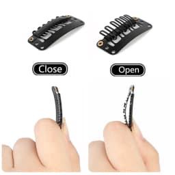 10/30/50PCS Clip In Hair Extension Wig Clips For Human Hair Bangs Snap Hair Clips For Extensions Metal Comb For Closure