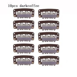 10/30/50PCS Clip In Hair Extension Wig Clips For Human Hair Bangs Snap Hair Clips For Extensions Metal Comb For Closure