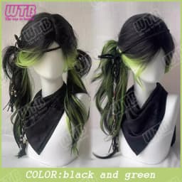 WTB Pink Highlighted Synthetic Lolita Wig for Women Long Straight with Bangs Suitable for Everyday Wear Holidays and Cosplay