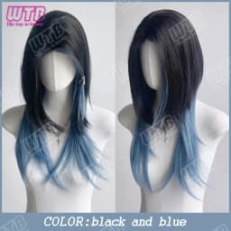 WTB Pink Highlighted Synthetic Lolita Wig for Women Long Straight with Bangs Suitable for Everyday Wear Holidays and Cosplay