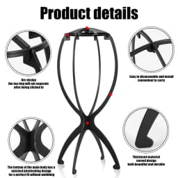 1/2/3pcs Folding Wig Stand Plastic Portable Hat Display Stand Adjustable Durable Barbershop Fashion Model Holder Home Salon Use
