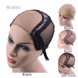 4"*4" U Part Wig Caps With Lace Net For Making Wigs With Adjustable Straps Glueless Weaving Caps Mesh Wig Cap