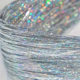 12Pcs Synthetic Hair Tinsel Clip in 20Inch Glitter  Tinsel Hair Clip in Hair Tinsel Kit Heat Resistant Shiny Sparkle Fairy Hair