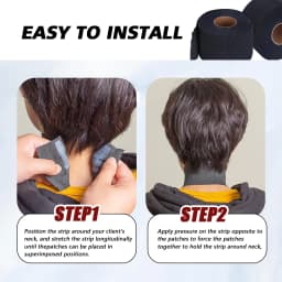 1/3/5 Roll Disposable Black Barber Neck Strips Barber Neck Paper Stretchy Strip Neck Edge Paper Haircut Styling Accessories