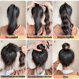 Highlight Synthetic Wig Hair Bundle DIY Self-winding Chignon Low High Ponytail Hair Extension Fluffy Braid Hair Bun Hairpiece