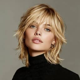 Long Pixie Cut Synthetic Wig Honey Blonde Straight Layered Hair with Bangs, Laceless Design, Heat-Resistant Fiber, Role-Playing