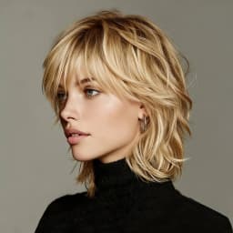 Long Pixie Cut Synthetic Wig Honey Blonde Straight Layered Hair with Bangs, Laceless Design, Heat-Resistant Fiber, Role-Playing