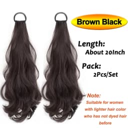 Vitality Synthetic Wig Ponytail Long Wavy Ponytail Hair With High Elasticity Rubber Band Heat Resistant Hairpiece For Daily Use