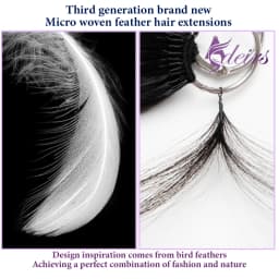 ADEIRS New Feather Hair Extensions 100% Human Hair Real Natural Hair Comfortable And Invisible Black Brown Blonde Straight