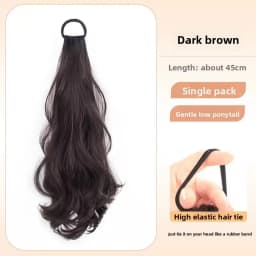 Vitality Synthetic Wig Ponytail Long Wavy Ponytail Hair With High Elasticity Rubber Band Heat Resistant Hairpiece For Daily Use