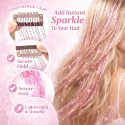 Hair Tinsel 12 Pcs Clip in Hair Tinsel Kit for Girls 22 Inch Glitter Fairy Tinsel Hair Extensions Synthetic Colorful For Girls