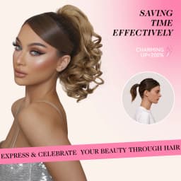 12Inch Synthetic Curly Wavy Claw Ponytail Hair Extensions Fluffy Short Curly Claw Pony Tail Clip On Hairpiece For Women Girls