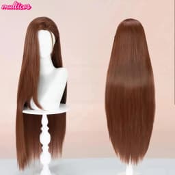 High Quality Hyuna Cosplay Wig Alien Stage Cosplay Long Straight Brown Heat Resistant Synthetic Hair Game Anime Wigs + Wig Cap