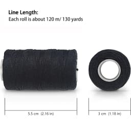 3 Rolls Hair Weaving Threads with 10 Pieces Sewing Needle Weaving Threads for Making Wigs Hand Sewing Hair Weft DIY