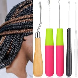 8pcs Crochet Hook Set Plastic Weaving And Hairstyling Tools for Artistic Hair Crafts Wig Weaving Comb Hairdressing Accessories