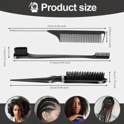 8pcs Crochet Hook Set Plastic Weaving And Hairstyling Tools for Artistic Hair Crafts Wig Weaving Comb Hairdressing Accessories