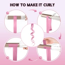 22 Inch Hair Extensions Clip ins, 6/12 Pcs Pink Hair Extensions Colored Hair Extensions Party Highlights Long synthetic Hair