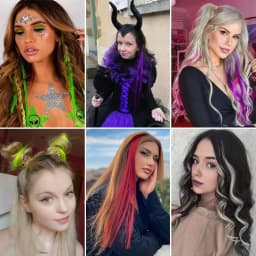 22 Inch Hair Extensions Clip ins, 6/12 Pcs Pink Hair Extensions Colored Hair Extensions Party Highlights Long synthetic Hair