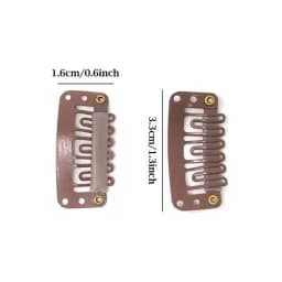 50/20pcs 2.3cm-3.2cm Black Brown Color Wig Clips Snap Clip For Hair Extension Wig Weft Wig PP Hairpins Large Clips Styling Tools