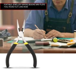 1Pcs Portable Durable Carbon Steel Forging Jewellery Pliers Light Weight Mini Pliers Hand Tools Round Flat Long Nose Pliers