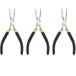 1Pcs Portable Durable Carbon Steel Forging Jewellery Pliers Light Weight Mini Pliers Hand Tools Round Flat Long Nose Pliers