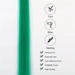Synthetic 22Inch 5 Pcs/Pack Ombre Colors Hair Extensions Clip In Rainbow Hairpiece Heat Resistant Hair for Women