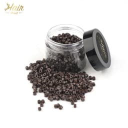 Hair Want 1000Pcs 4mm Silicone Micro Links Beads Hair Extension Invisible Beads for Sewing In Extensions Hair Tinsel Extensions