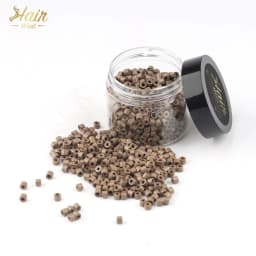 Hair Want 1000Pcs 4mm Silicone Micro Links Beads Hair Extension Invisible Beads for Sewing In Extensions Hair Tinsel Extensions