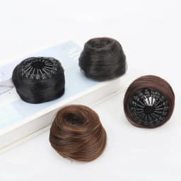 Synthetic Mini Claw Clip in Messy Hair Bun Donut Updo Hairpieces for Women Girls Curly Chignon Bird's Nest Shaped Retractable