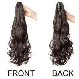 Synthetic Long Curly Ponytail Heat-resistant Claw Clip in Hair Extension Daily Easy to Wear Hairpiece for Women