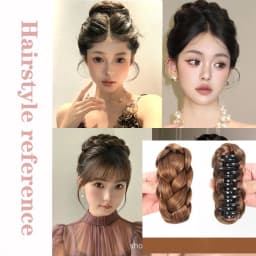 1pc Synthetic Bun Hairpiece Claw Clip Natural Texture Chignon Fake Hair Extension Hairpiece for Women Girls Daily Party Cosplay