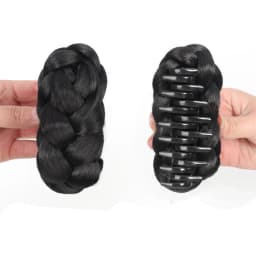 1pc Synthetic Bun Hairpiece Claw Clip Natural Texture Chignon Fake Hair Extension Hairpiece for Women Girls Daily Party Cosplay