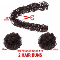 Zolin Synthetic Messy Curly Hair Bun Scrunchie Chignon Donut Elastic Rope Rubber Band Hair Bun Pad Updos Hairpiece