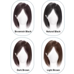 Straight Invisible Middle Part Hair Toupee Bangs Natural Looking Seamless Fluffy Synthetic Hairpiece for Women Topper Daily Wear
