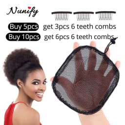 Nunify 1-5Pcs/Lot High Quality Hair Net For Make Ponytail Beautiful Woman Hair Tool Ponytail Afro Bun Wig Caps Hairnets