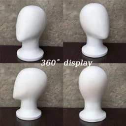 1 Pc Model Heads White Foam Wig Stand for Wigs Mannequin Head for Wig Hair Wig&Hat Holder for Style Model And Display Hair