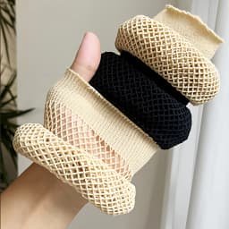 Mesh Wig Cap Stretchable Elastic Black Hair Net Stretch Open Ended Fishnet Wig Net Breathable Mesh Cap for Wig Accessories