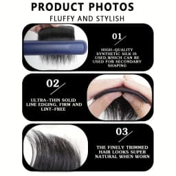 Synthetic 10cm Clip In Hair Extensions Short Straight Topper Invisible Seamless Side Cover Hairpiece Natural Volume Easy Wear