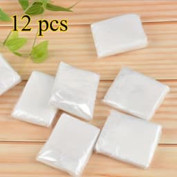 12Pcs Disposable Hairdressing Cape Transparent Waterproof Hair Salon Barber Cutting Dyeing Perm Apron