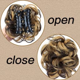 Synthetic Short Curly Messy Hair Bun Short Curly Extension Claw Clip Hair Scrunchies Hairpiece for Women Daily Use
