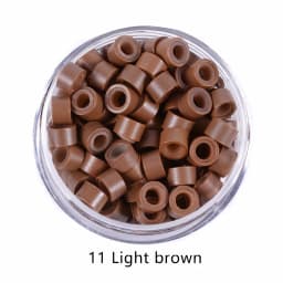 1000Pcs 5mm Silicone Lined Micro Rings Links Beads for I Tip Hair Extension Tools 9 Colors Optional