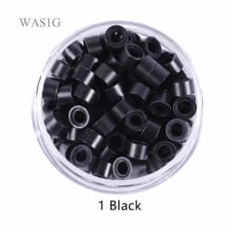 1000Pcs 5mm Silicone Lined Micro Rings Links Beads for I Tip Hair Extension Tools 9 Colors Optional