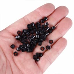 1000Pcs 5mm Silicone Lined Micro Rings Links Beads for I Tip Hair Extension Tools 9 Colors Optional