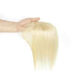Real Human Hair Toppers for Women with Bangs 5x9cm Lace Base Top Hair Extensions 8-12 Inch for Thinning Hair Cover