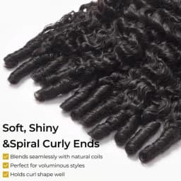 Burmese Curly Human Hair Bundles Unprocessed 12A Brazilian Virgin Hair Bundles 30 40 Inch 1/3/4 Bundles Water Wave Weave Human Hair Extensions With Spiral Curly Ends Black