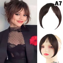 Natural Hair Piece Wig Bangs Synthetic Fluffy Hair Extensions Clip-On Hairpieces for Women Styling Accessories