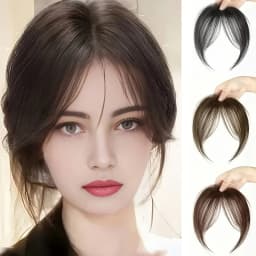 Natural Hair Piece Wig Bangs Synthetic Fluffy Hair Extensions Clip-On Hairpieces for Women Styling Accessories