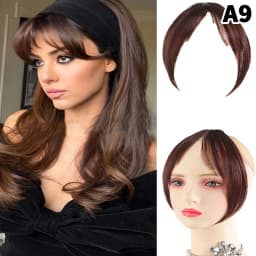 Natural Hair Piece Wig Bangs Synthetic Fluffy Hair Extensions Clip-On Hairpieces for Women Styling Accessories